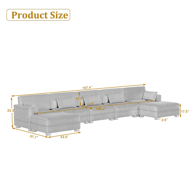 Maelina Reversible Modular Corner Sofa, Beige