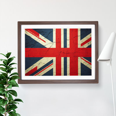 Vintage Union Jack Flag Vol.5 - Framed Print