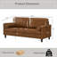 Fauteuil Morse en similicuir avec coussin d'assise capitonné et pieds en bois-866898910