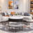 Modern Lift-up Folding Coffee Table With 4 Stools, 2 Drawers And Hidden Storage Space -941122934