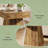 Nature-Inspired Side Table with Rustic Finish