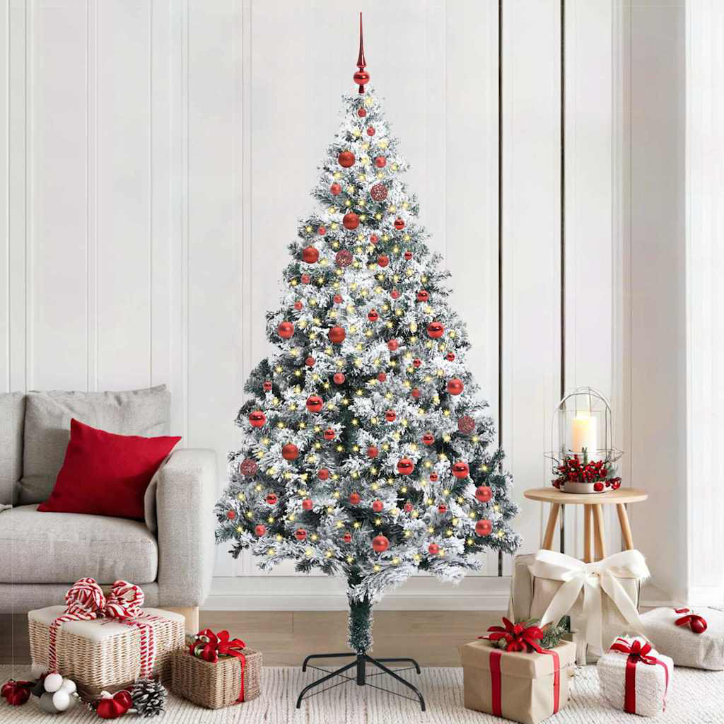 Artificial Christmas Tree with 300 LEDs with Stand Green