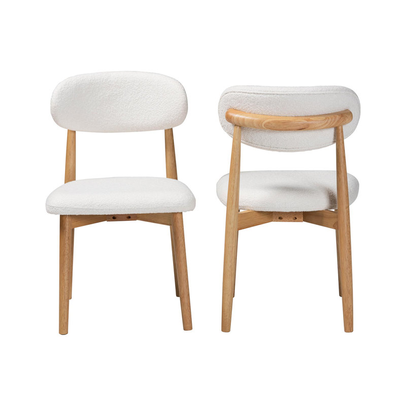 Ensemble de chaises de salle à manger rembourrées Baxton Studio Wattsu Boucle