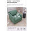 Fauteuil d'appoint pivotant à 360 ° avec accoudoirs fonctionnels en lin-445664391