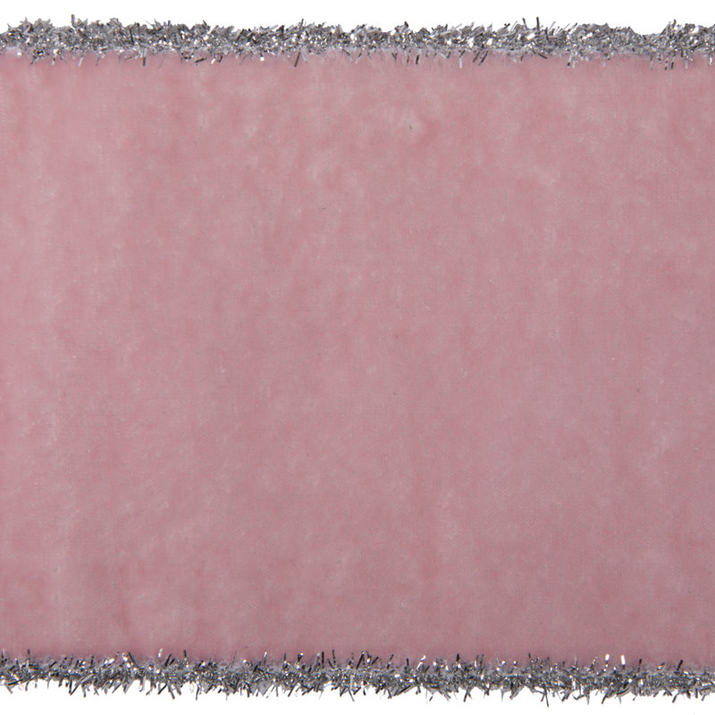 Ruban de Noël, H 4 po x l 180 po x P 4 po, Rose