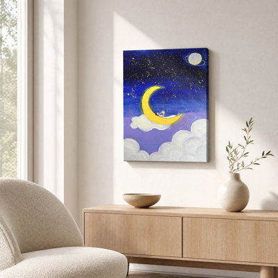 Crescent Moon Dream Canvas Wall Art