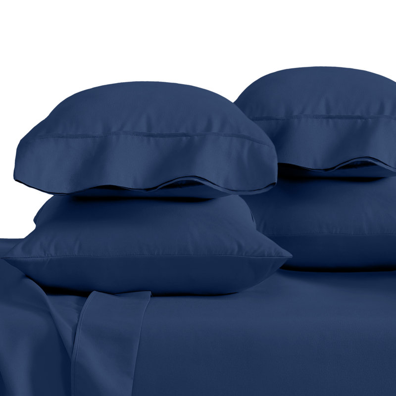 Ultra-Soft Microfiber Pillowcase, Dark Blue, 4 Standard Pillowcases