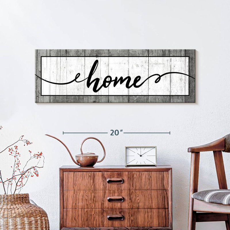 Typographie de maison en bois, H 10 po x l 30 po x P 1,25 po