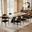 Ensemble de table de salle à manger extensible pour 8, table en pierre frittée 9 pièces avec 8 chaises, grande cuisine moderne et ensemble de salle à manger-838407799