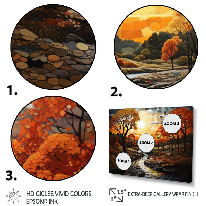 «Countryside The Old Bridge III», reproduction sur toile, Toile tendue, H 12 po x l 20 po x P 1 po