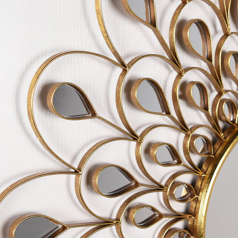 Miroir mural rond à glam bling fleur burst Chumasero