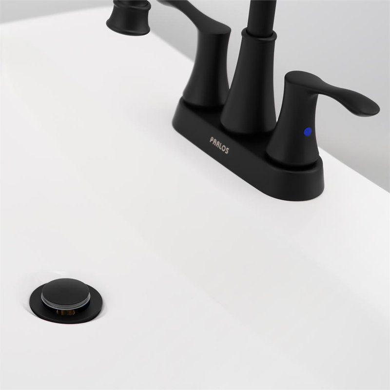 Drain escamotable de lavabo de salle de bain sans trop-plein, Noir mat