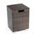 Outdoor rectangular gas fire pit table with propane tank cover