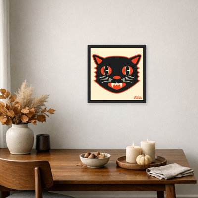 «Scaredy Cat» par Carrie Cantwell, reproduction d'art sur toile encadrée