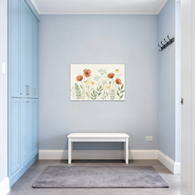 Plantes et fleurs, aquarelle florale, motif de jardin