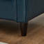 Canapé en cuir de style classique, similicuir respirant avec coussin de siège capitonné, pieds en bois massif pour le salon, bleu marine-1014172557