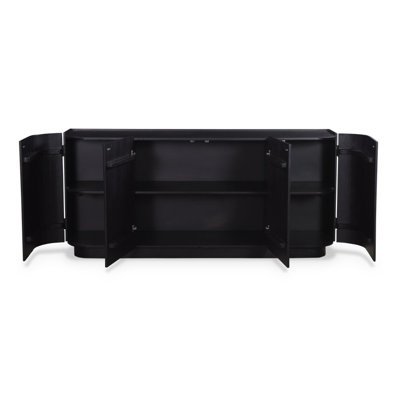 Povera 72'' W Solid Wood Sideboard, Black