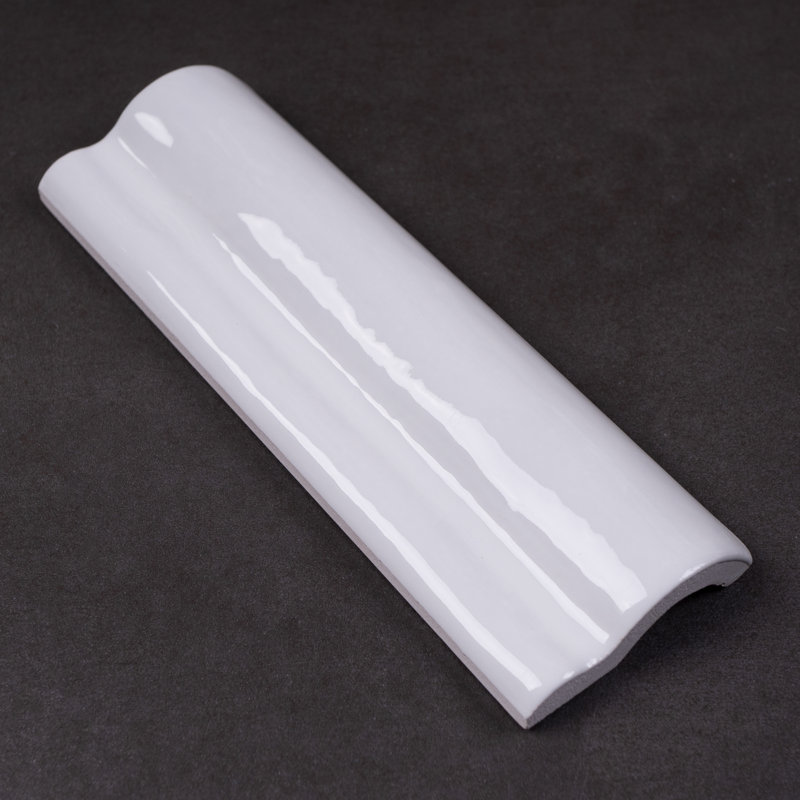 New Country 1.97" x 5.9" Ceramic Chair Rail Tile Trim, White