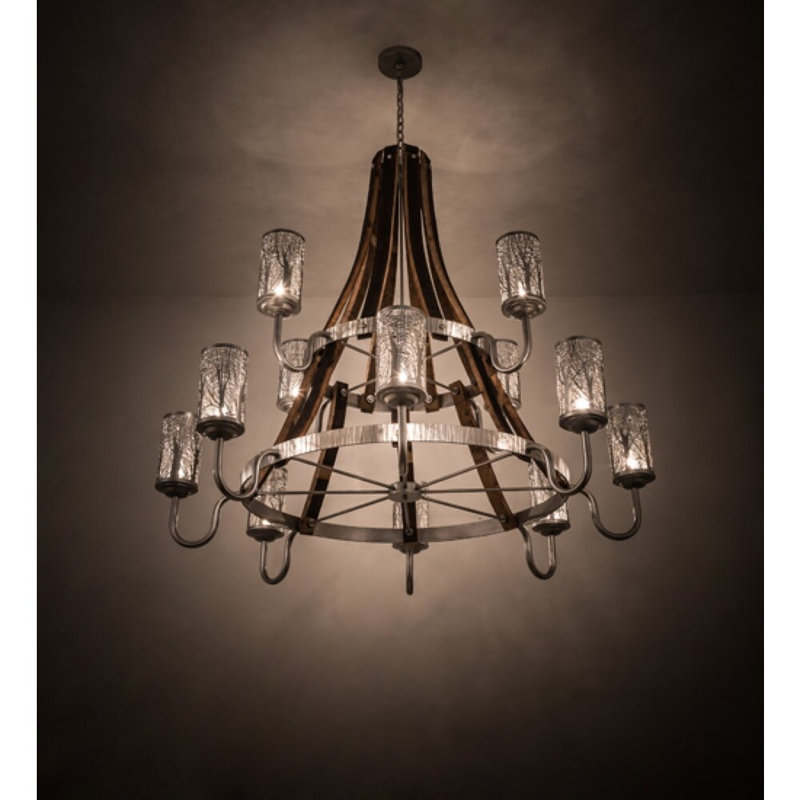 Barrel Stave 12 - Light Chandelier