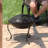 Neppie 18" Round Wood-Burning Black Finish Steel Fire Pit Bowl with Spark Screen