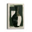 Tableau abstrait vert foncé sur toile, style minimaliste moderne du milieu du siècle, 40 x 28 pouces - Décoration de salon-133408068