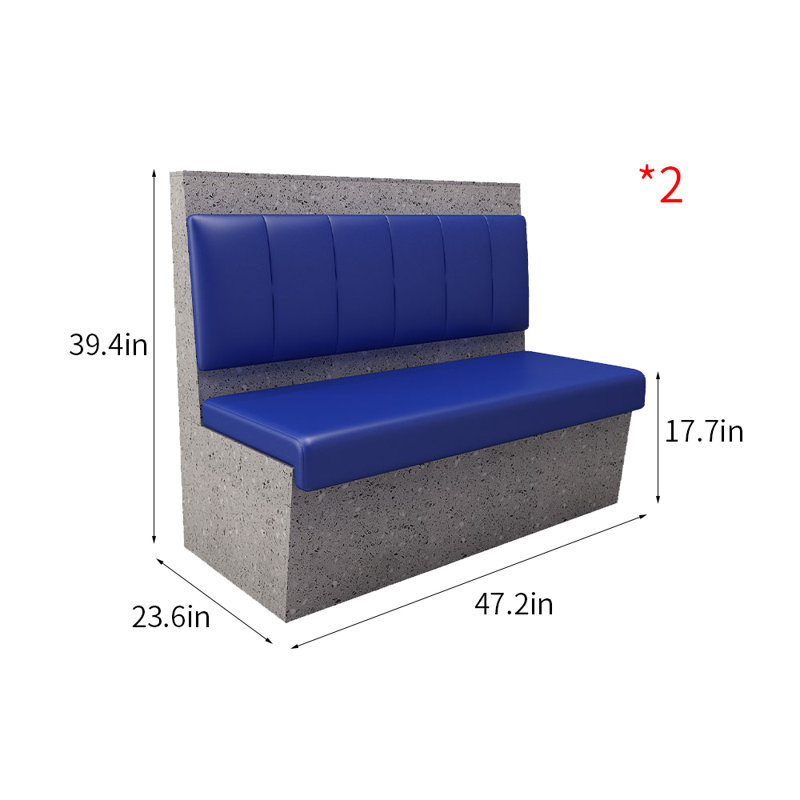 Banc rembourré de style industriel