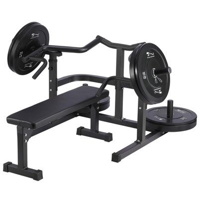 Free Weight Bench Press Machine with Adjustable Bench – Independent Arms for Chest, Shoulders & Triceps, Home Gym Corner Station
