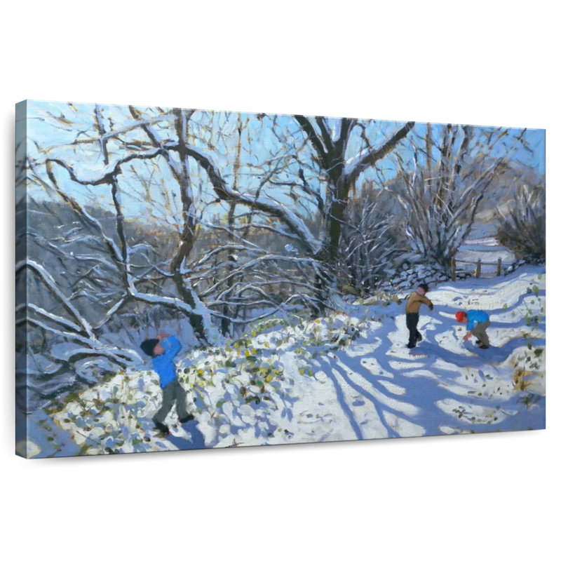 Alvord Snowball Fight, 16" H x 24" W