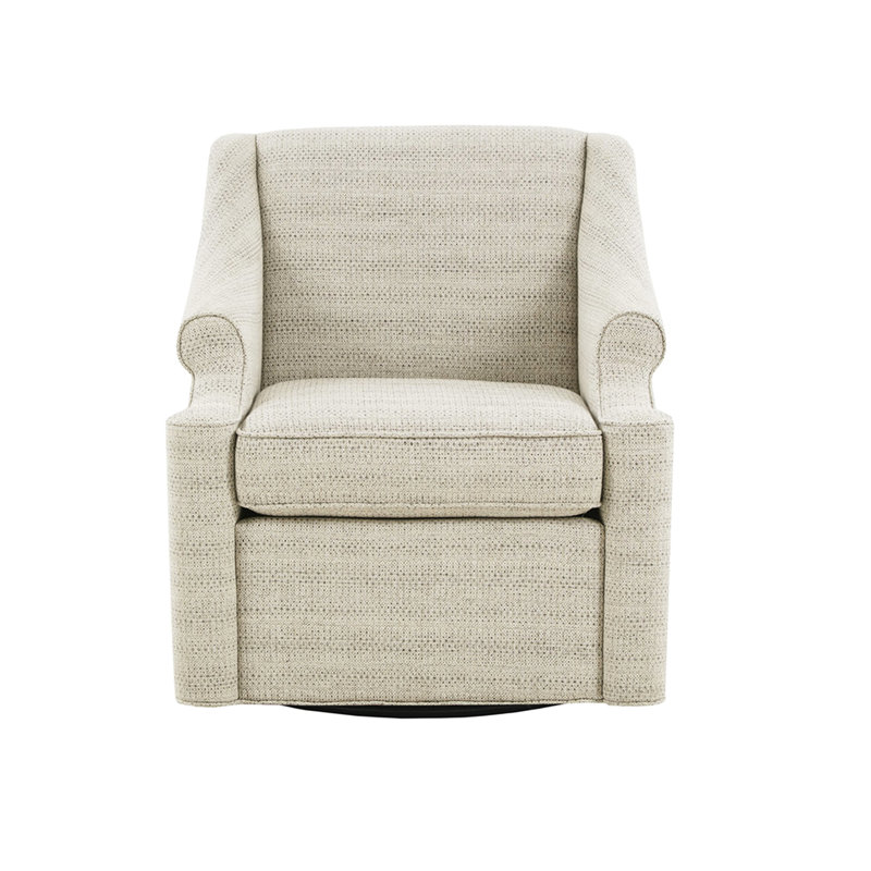 Fauteuil coulissant et pivotant brun clair de 6,5 po Coussin épais en bois massif et rembourrage en mousse