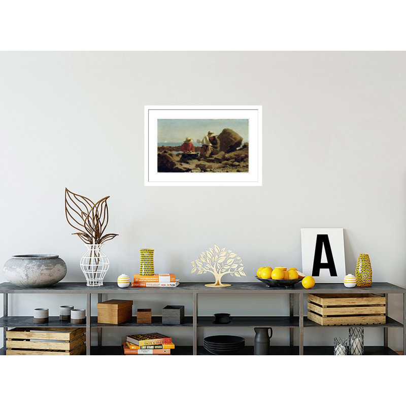 «The Boat Builders» par Winslow Homer - impression giclée encadrée, H 20,06 po x l 29,5 po