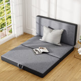 Tri-fold 6'' Memory Foam Mattress, Foldable Futon Mattress with Washable Cover, Extra Support Portable Murphy Bed Mattress
