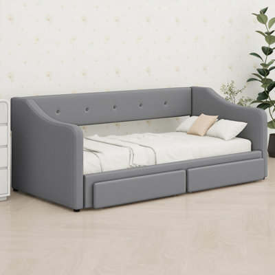 Elegant Upholstered Daybed with 2 Drawers
