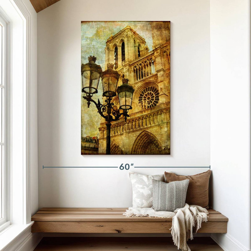 Aime rétro Notre Dame, H 48 po x l 32 po