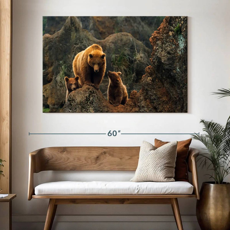 Brampt Bear And Cubs, 34" H x 51" W
