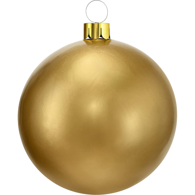 18cm Holiday Bauble, 18cm H x 15cm W x 10cm D, Gold