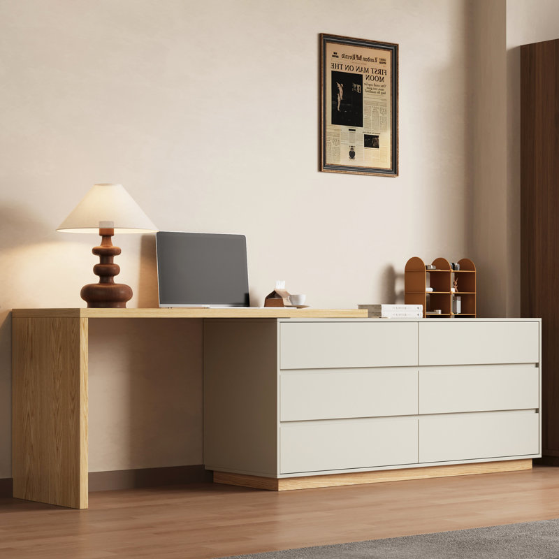 Meuble-lavabo de style moderne en L avec 6 tiroirs