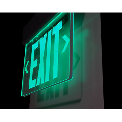NICOR Lighting Aluminum Edge Lit LED Exit Sign