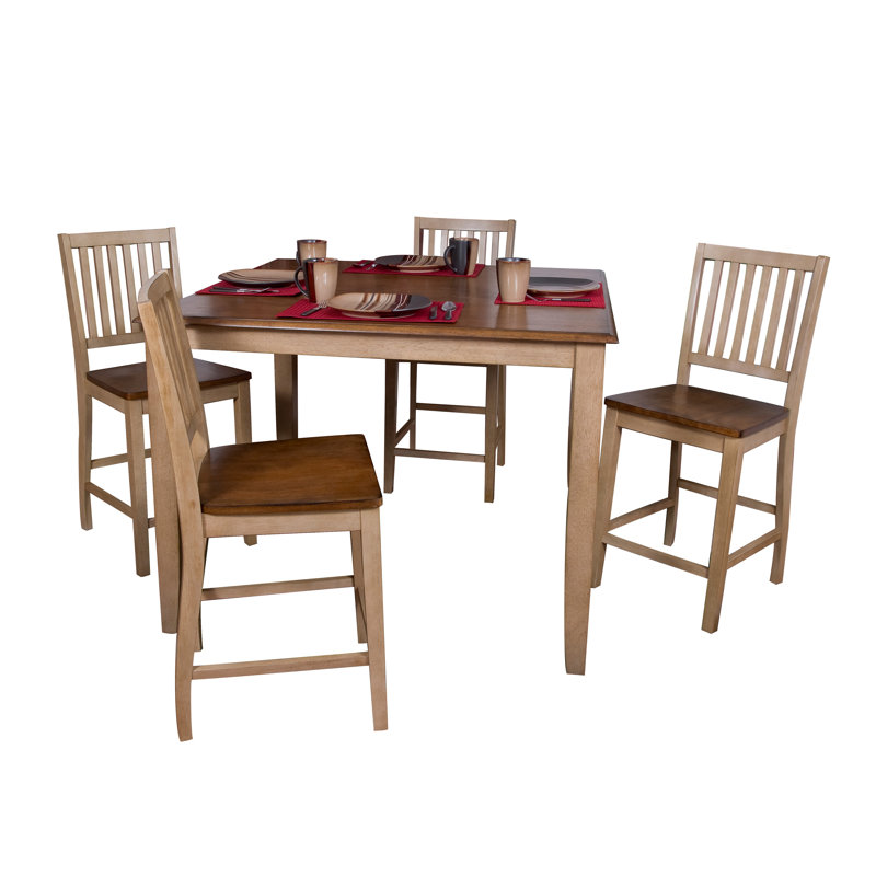 Huerfano Valley Solid Wood Top Four Leg Dining Set