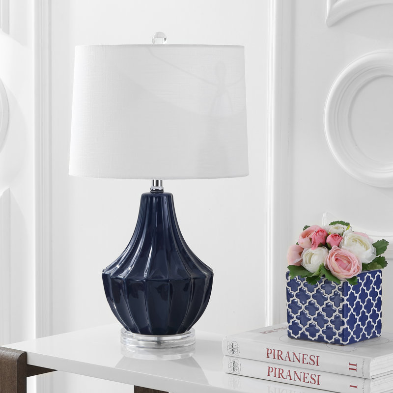 Hufnagel Ceramic Table Lamp, Navy