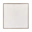 Art mural moderne carré en toile avec motif de lignes pour la décoration intérieure - Peinture murale décorative avec cadre en forme d'ombre - 30 po, blanc et brun