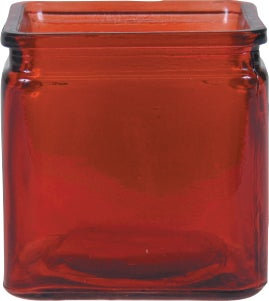 Mazzariello Glass Table Vase, 4" H x 4" W x 4" D, Red