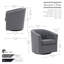 Fauteuil demi-tonneau pivotant en tissu Arleyne-1501514905
