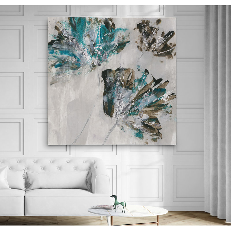 « unengagés ii », reproduction de peinture à l’huile, Toile tendue, H 16 po x l 16 po x P 1,5 po