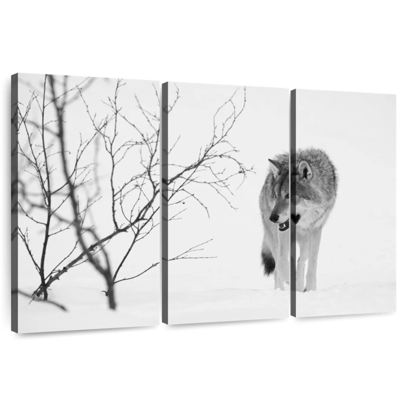 Chasse au loup d'hiver Brampt, H 20 po x l 33 po
