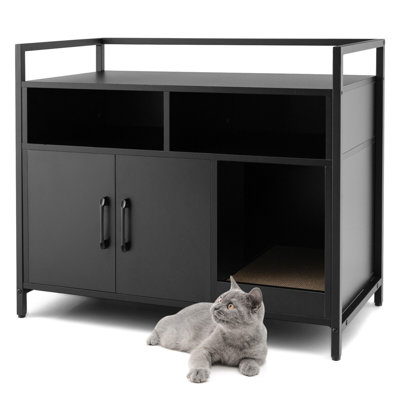 Natalin Engineered Wood Litter Box Enclosure