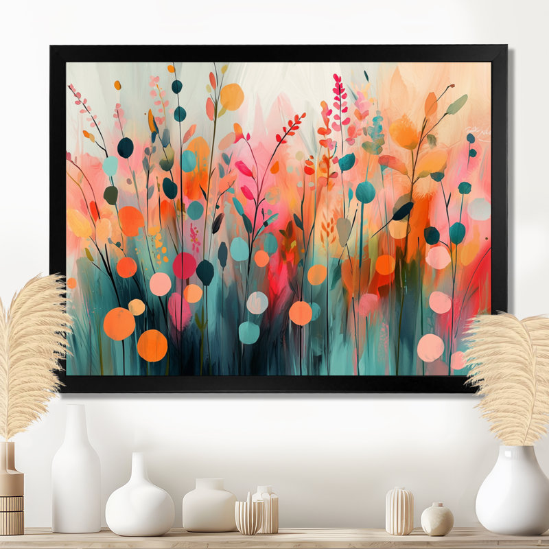 Ilhaan botanique fleurs sauvages dans la brise III - fleurs sauvages, décoration murale, H 30 po x l 40 po
