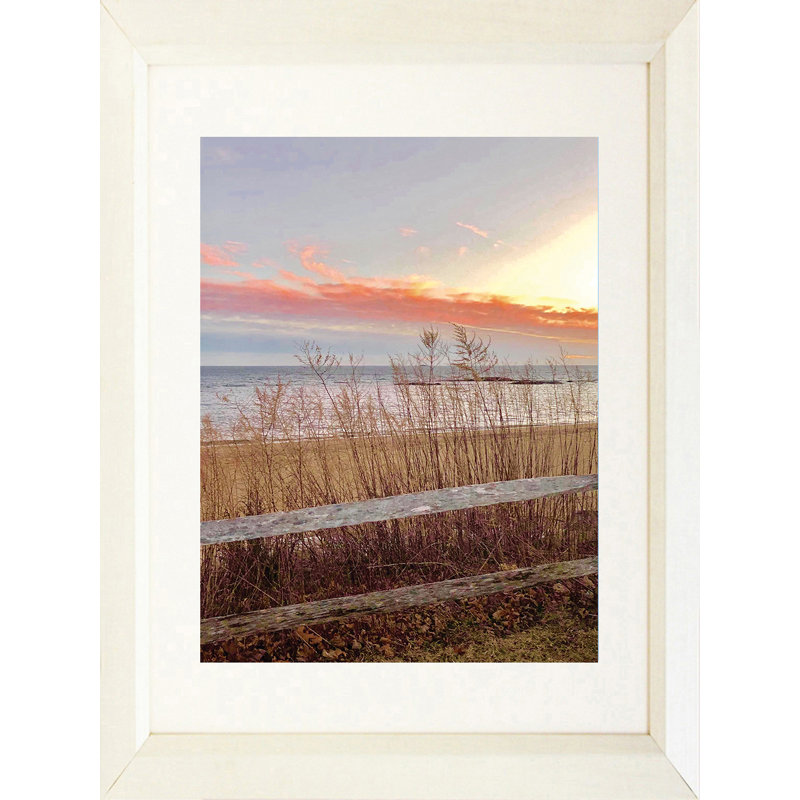 Vagues de grain d'ambre - photographie, Papier encadré blanc, Blanc, H 22,5 po x l 18,5 po x P 1,25 po