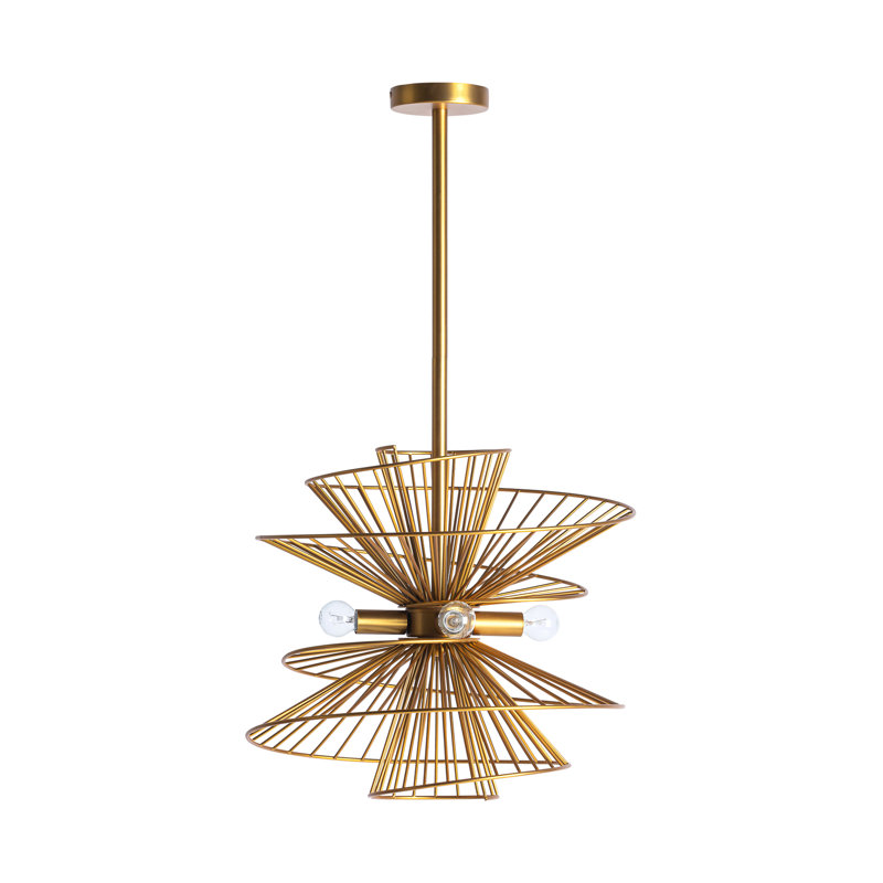 Tolle 4 - Light Geometric Pendant, 97cm H x 46cm W x 46cm D