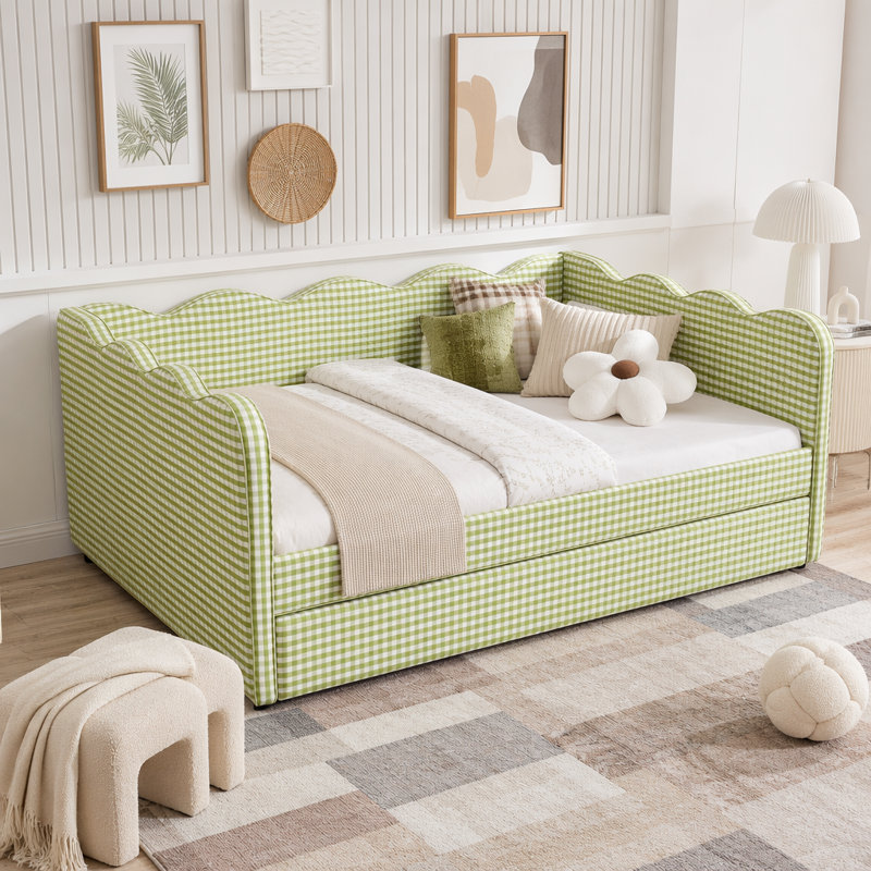 Lit de jour double, Lit gigogne simple, Vert