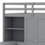 Lit mezzanine avec garde-robe, bureau et tablettes-226718734